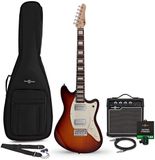 Gear4music Seattle Select Elektrische Gitaar Sunburst, 10W Gitaarversterker & Accessoirepakket