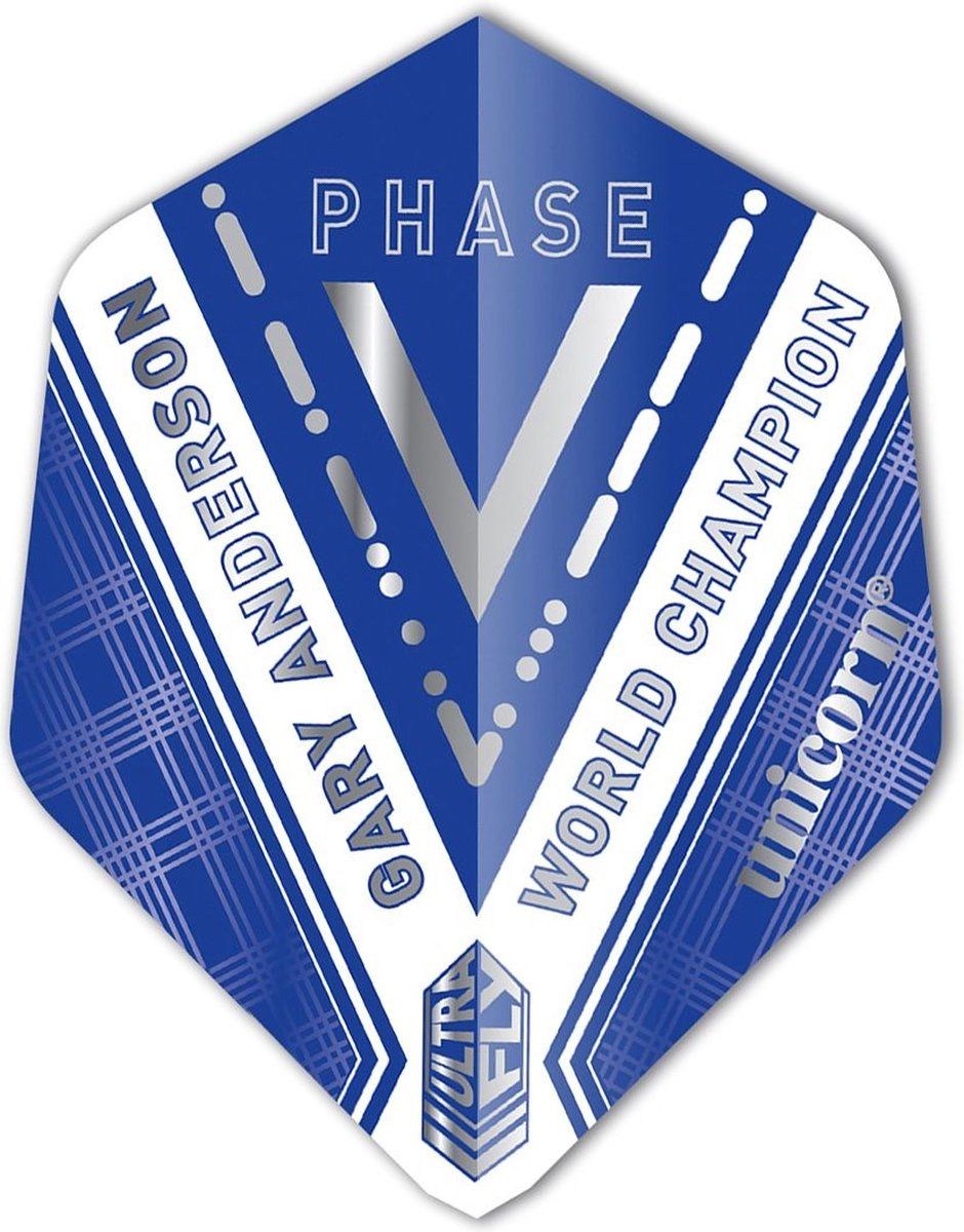 Unicorn UltraFly Gary Anderson P5 AR2 Dart Flights - Blue - 2022