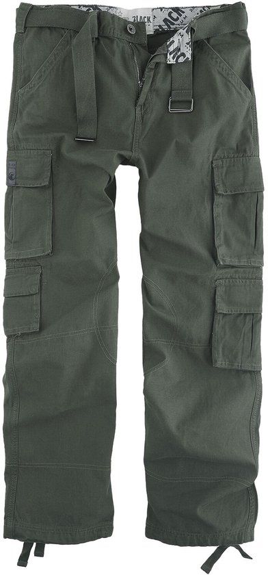 Black Premium by EMP Olijfgroene cargo broek - Heren - XL