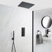 Hudson Reed Nox Moderne 2-Weg Doucheset Met 40cm x 40cm Plafond Regendouchekop En Handdouche - Noir