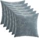 vidaXL - Taie d'oreiller - 6 pièces - Bleu clair - 45 x 45 cm - Satin de coton