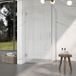 Fortifura Galeria Douchecabine - 100x120x200cm - scharnieren - deurgreep - stabilisatiestang - helder geribbeld - veiligheidsglas - PVD - geborsteld RVS