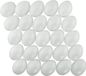 Merkloos Hobby knutsel eieren - 25x - 6 cm - wit - kunststof - decoratie paaseieren