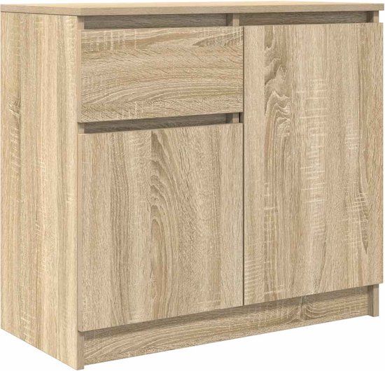 vidaXL Dressoir met lade, sonoma eiken, 71 x 35 x 65 cm