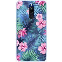 Xiaomi Redmi 8 Tropical aquarelle bedrukt siliconen hoesje