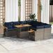 Maison Exclusive - Ensemble de meubles de jardin 9 pièces avec canapé et coussins, gris, en polyrotin