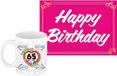 Bellatio Decorations Verjaardag cadeau koffiemok thema 65 jaar - voor een vrouw - goddelijk - met knalroze Happy Birthday wenskaart - A5 formaat