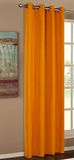 Gardinenbox Gordijn ondoorzichtige sjaal met micro satijnen ogen, mat -20405-, 20405, oranje, 245 x 140 cm