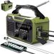 Ibenzoa® Radio d'urgence multifonctionnelle à énergie solaire, Bluetooth, boussole et lampe de poche pour aventuriers