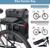 3-in-1 fietstas - 25 liter - Zwart - Achter - Waterdicht - Reflecterend