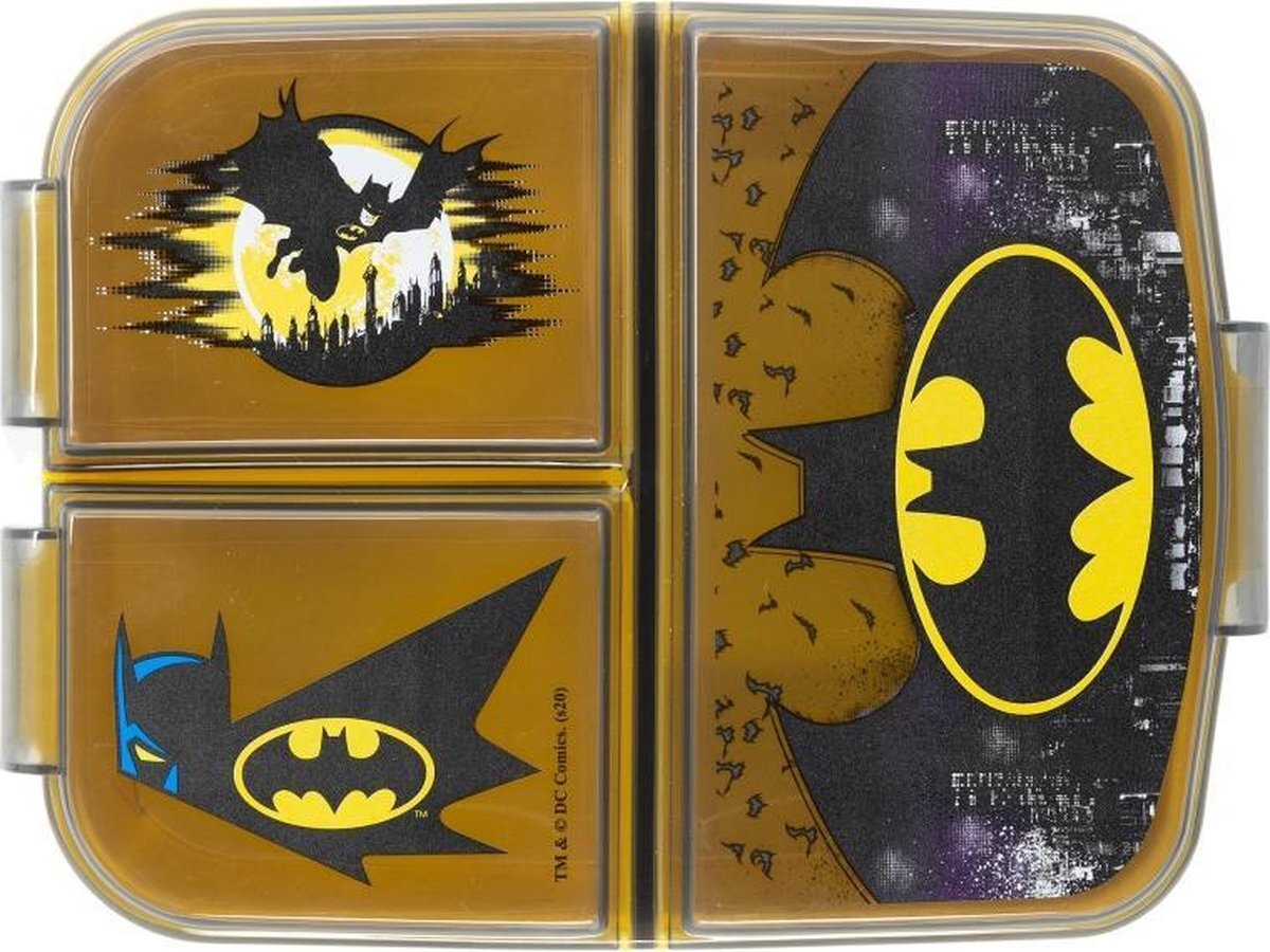 Stor S.L. Batman broodtrommel - 3 vaks - Bat-Man lunchbox