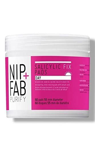 Nip+Fab Nip + Fab Salicylic Acid Fix | Peeling Facial Pads Voor Dagopvang Met Salicylzuur | Aloë Vera | Bhazuur | Hydraterende | Anti-Acne Behandeling | Verfijning Van De Poriën | 60 Stks