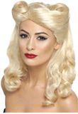 Smiffys Pin-Up pruik uit de jaren 40, blonde krulspelden