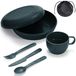 Merkloos Camping Mess Kit met Bord, Kom, Beker en Bestek