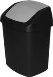 Shenzhen Haorui Industrial Technology Co., Ltd. Poubelle à couvercle basculant 15 litres - plastique noir/gris