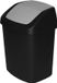 Shenzhen Haorui Industrial Technology Co., Ltd. Poubelle à couvercle basculant 15 litres - plastique noir/gris