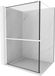 Mexen Kioto+ paroi de douche avec étagère Walk-in 90 x 200, cadre noir, blanc