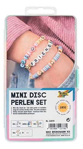 Folia Panda Folia 32019 - Mini Disc kralenset met opbergdoos, 1.832 delen