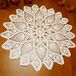 Phantomon 50,8 cm kanten doilies, placemats, handgemaakt, gehaakt, ronde onderzetters, gebreide doilies voor tafels bankhoes, 100% katoen (beige)