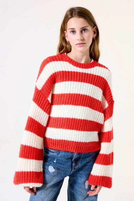Garcia Meisjes Effen Trui Rood Lange mouw