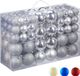 Relaxdays Boules de Noël - set van 100 - plastique - argent
