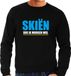 Bellatio Decorations Foute Apres ski trui - Skien doe ik morgen wel - zwart - heren - Wintersport sweater XL