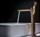 Merkloos Luxe Gouden Wastafel Kraan Moderne Badkamer Kraan Mengkraan Goud Wastafel Kraan Enkele Handgreep Warm En Koud Waterval Kraan