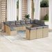 Maison Exclusive - Ensemble de jardin, 13 pièces, avec coussins, beige, en polyrotin
