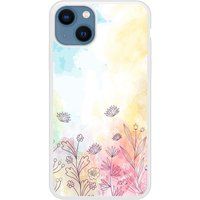 Apple iPhone 13 Watercolor flowers Verstevigd hoesje met sublimatie bedrukking