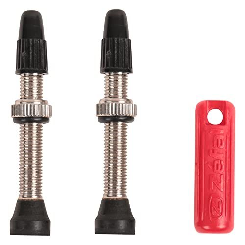 ZEFAL Tubeless Valves Paar, Zilver/Zwart, 45mm