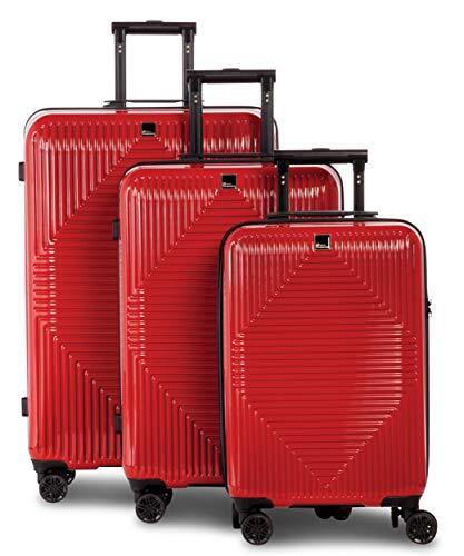 Fabrizio Trolley set van 3 "Avenue" kofferset, 78 cm, rood (rood) - 10354-0200