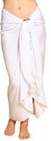 PANASIAM Sarong Unicolor Wikkeljurk voor dames van viscose in wit, maat L