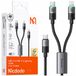 Mcdodo câble de recharge rapide USB-C 2-en-1 pour iPhone 14, Macbook, LED, 100W, 2 mètres