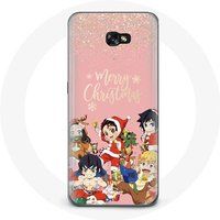 Maniacase Hoesje voor Samsung Galaxy A5 Demon Slayer Merry Christmas Poster Anime Manga