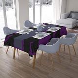 Bonamaison Tafelkleed, Anti-Mold, Sneldrogend, Waterdicht, 100% Polyester Tafellaken, Paars, zwart, 140 x 200 Cm