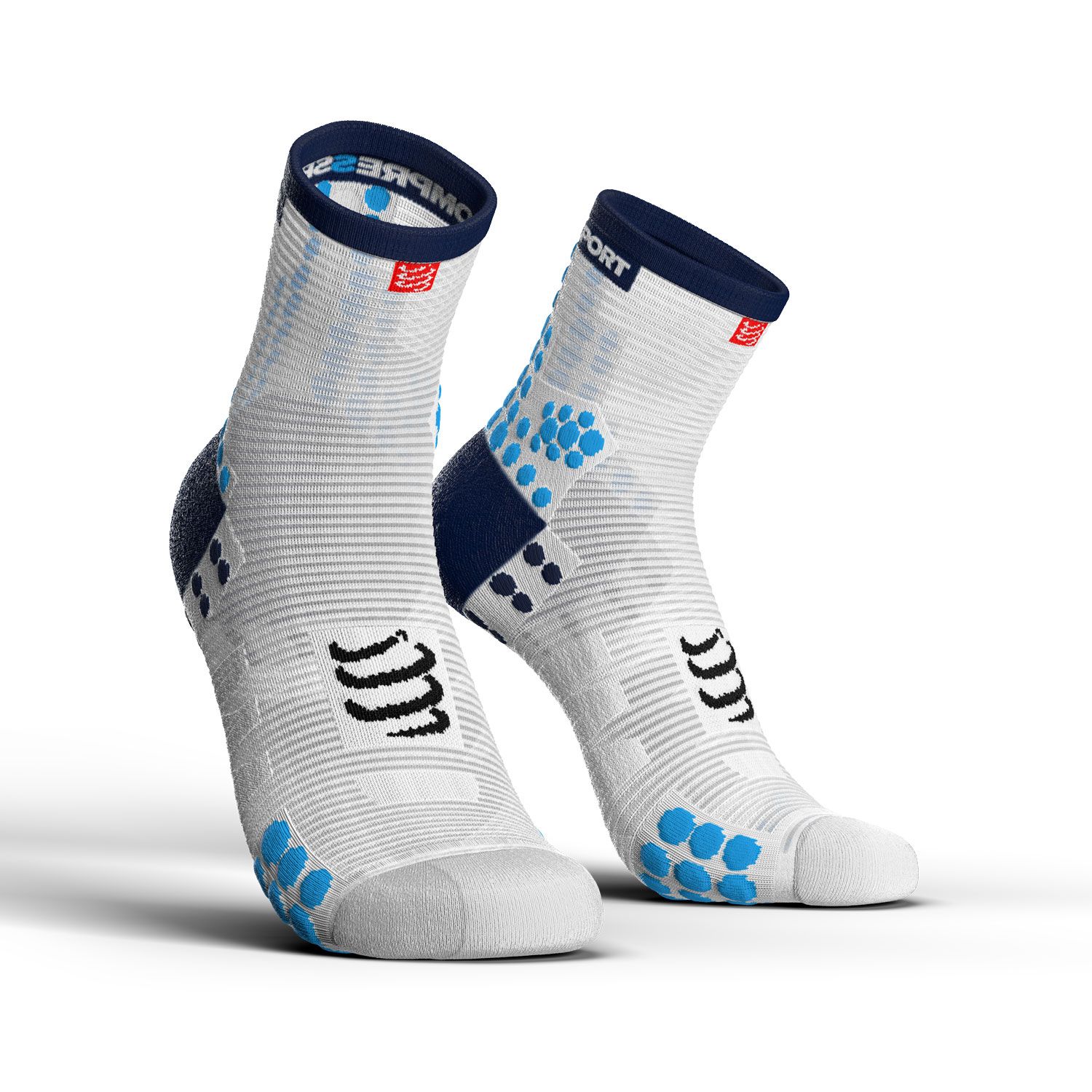 Compressport Pro Racing Socks V3.0 Run High - wit