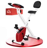 HOMCOM Magnetische Hometrainer - Staal - 43x97x109cm - Wit