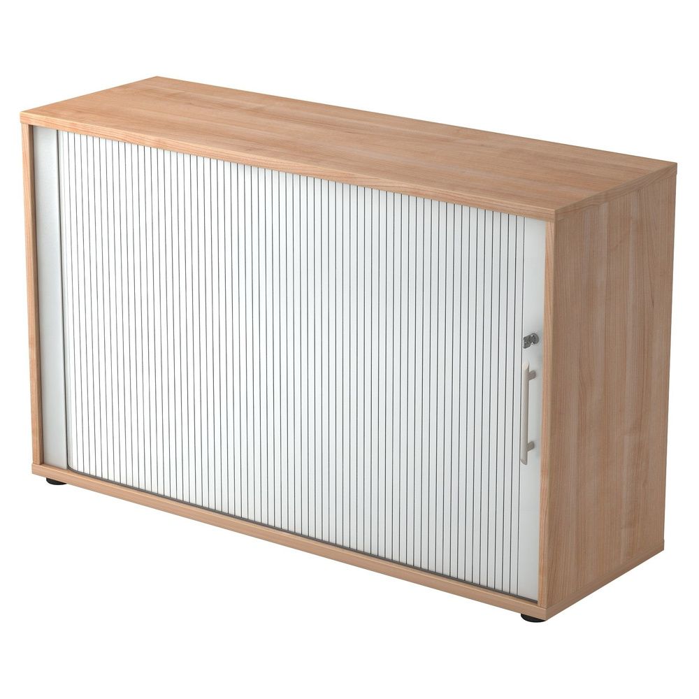 Roldeurkast | Walnoot/Zilver | 120 x 40 x 74,8 cm | Beta 1732S