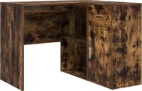vidaXL Hoekbureau met lades, gerookt eikenhout, 102 x 88 x 75 cm