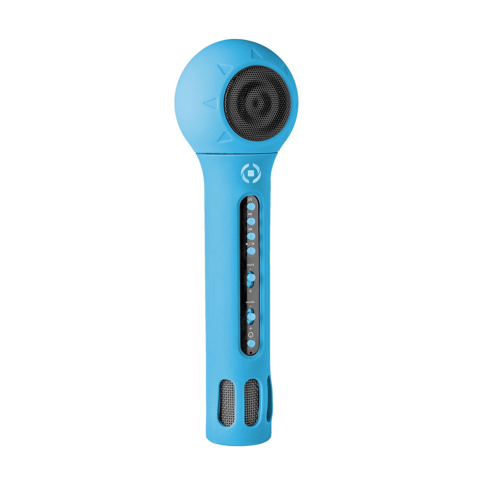 Celly Festival Blue Karaoke Microphone - Bluetooth/3.5 mm, 10m Range, Built-in Speaker