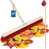 KOTARBAU® Bezemkop, Straatbezem, 85 cm, Veegbezem, Buitenbezem, Harde Nylonborstels, Tuinbezem, Stevige Straatbezem, Harde Bezem voor Buiten, met Steel, Hout, PVC
