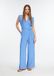 comma - Jumpsuit met wijde pijpen - blauw