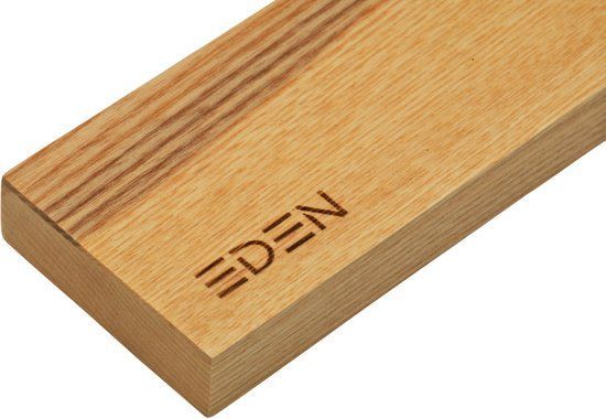 Eden keukenmessen Eden Messenmagneetstrip Essenhout, Inclusief Schroeven, 50 cm bij 6 cm, EQMKH103