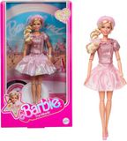 Barbie Barbie The Movie Pop, Margot Robbie als Barbie, verzamelpop in roze blouse en tulerok, met gestyled haar en bijpassende sieraden, JBJ53