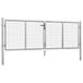 vidaXL Portail en acier galvanisé 306x75 cm argent
