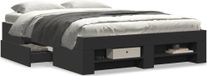 Maison Exclusive - Cadre de lit sans matelas noir 120x190 cm bois d'ingénierie