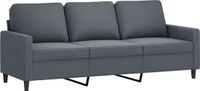 vidaXL Driezitsbank 180 cm fluweel donkergrijs