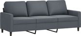 vidaXL Driezitsbank 180 cm fluweel donkergrijs