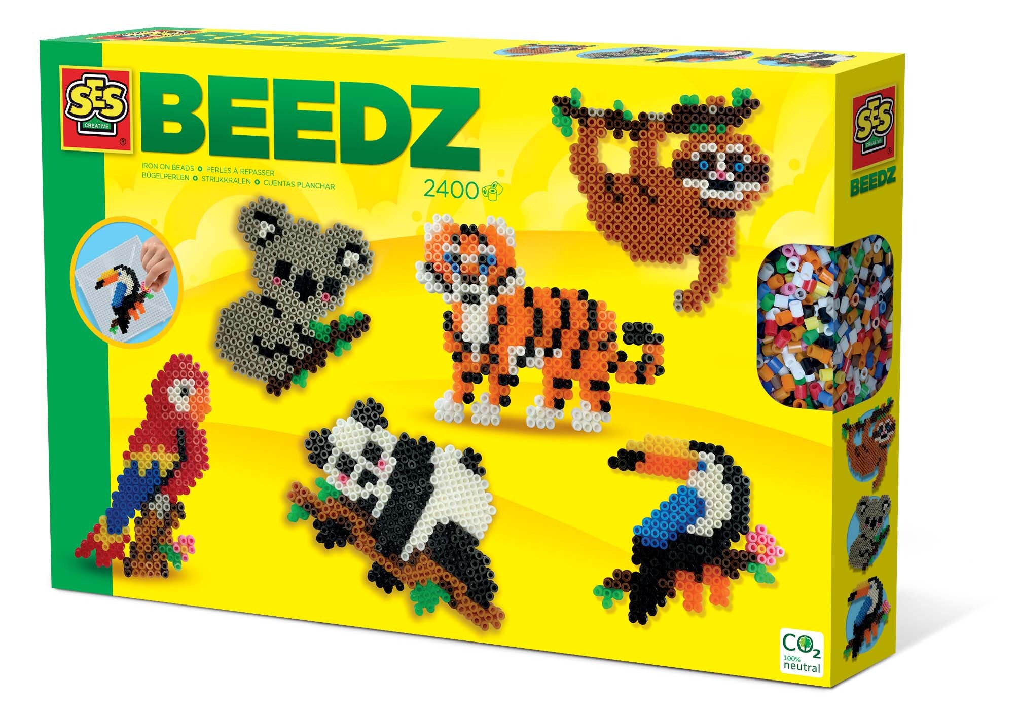 SES Creative Beedz Strijkkralen - Jungle dieren