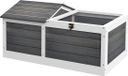 PawHut Schildpaddenhuis Vurenhout Donkergrijs 86x54x43cm